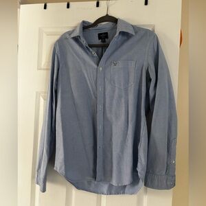 American Eagle Outfitters Light Blue Casual Shirt